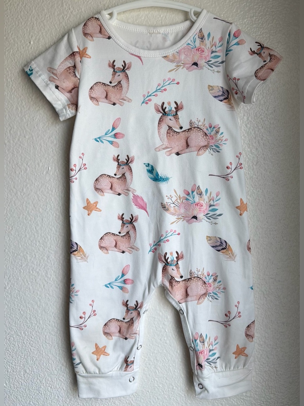 Toddler Girl Woodland Short Sleeve Romper